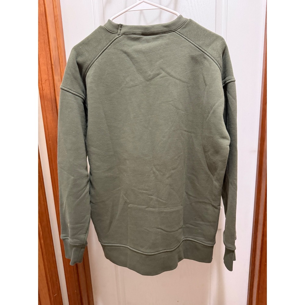 Berkley‎ Jensen Mens Olive Green Crewneck Sweatshirt Fleece Pullover Size S - Picture 2 of 6